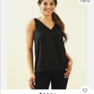 NWT sz L Lilly Pulitzer Florin reversible top onyx metallic clip